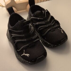 Puma Kids Black and White Sneakers
